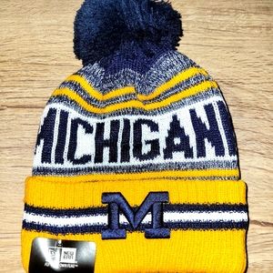 Michigan Winter Pom Knit Beanie